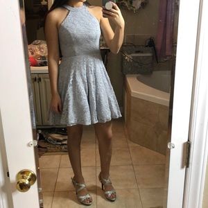 Silver glitter dress